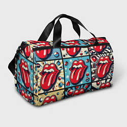 Спортивная сумка Rolling Stones logo - pop art