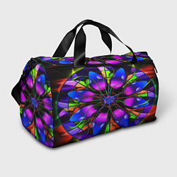 Спортивная сумка Неоновая психоделика лепестки