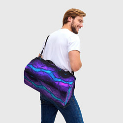 Сумки спортивные Синяя звездная полоса в плите текстура, цвет: 3D-принт — фото 2