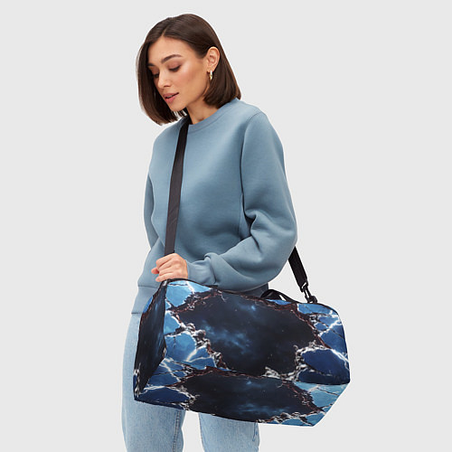 Спортивная сумка Объемная дыра в стене текстура / 3D-принт – фото 4