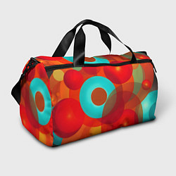 Сумки спортивные Оптическая абстракция с кругами, цвет: 3D-принт