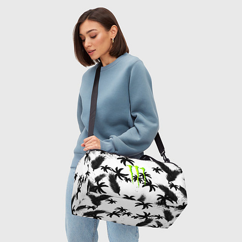 Спортивная сумка Monster energy пальмы / 3D-принт – фото 4