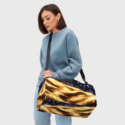 Сумки спортивные Золотая текстура и синее небо, цвет: 3D-принт — фото 2