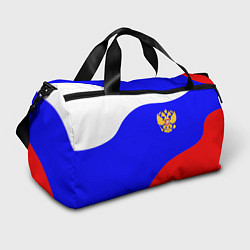 Сумки спортивные Россия волна и герб, цвет: 3D-принт