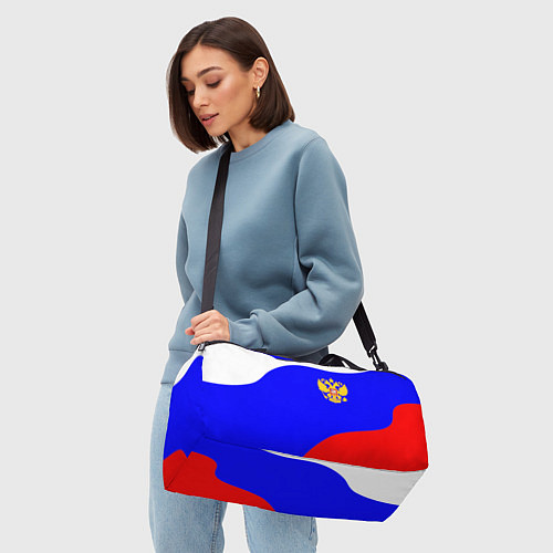 Спортивная сумка Россия волна и герб / 3D-принт – фото 4