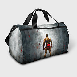 Сумки спортивные Рестлер на синем, цвет: 3D-принт