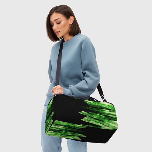 Спортивная сумка Color green black / 3D-принт – фото 4