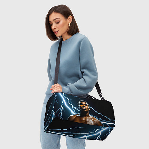 Спортивная сумка Мухаммед Али и молния / 3D-принт – фото 4