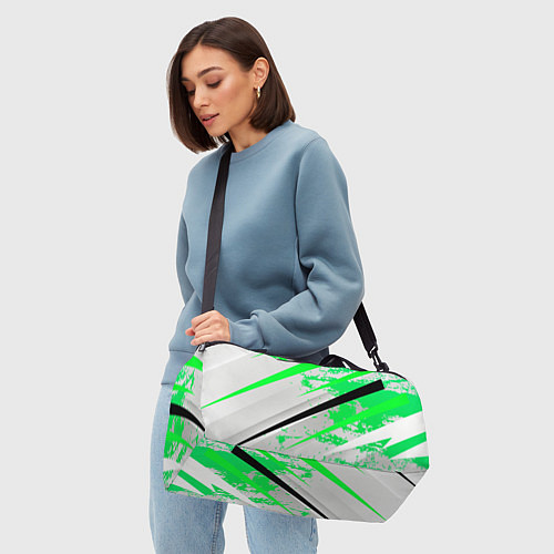Спортивная сумка Color white light green / 3D-принт – фото 4