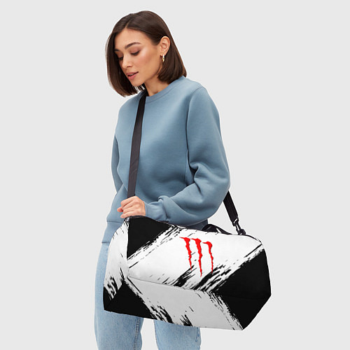 Спортивная сумка Monster energy черно краски / 3D-принт – фото 4