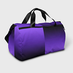 Спортивная сумка Чёрно-сиреневый градиент пополам
