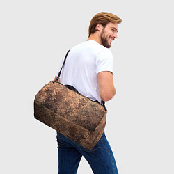 Сумки спортивные Светлый коричневый абстрактная текстура, цвет: 3D-принт — фото 2
