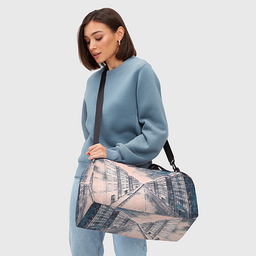 Спортивная сумка Сумрачный город / 3D-принт – фото 4