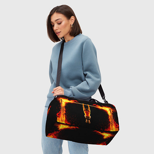 Спортивная сумка Турникмен в огне / 3D-принт – фото 4