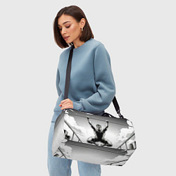 Сумки спортивные Турникмен в чб, цвет: 3D-принт — фото 2