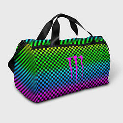 Спортивная сумка Monster energy неоновая клетка