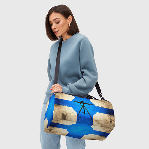Спортивная сумка Стендовая спортивная стрельба на синем / 3D-принт – фото 4