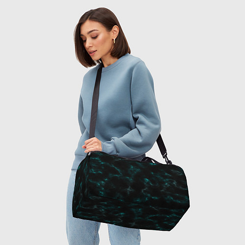 Спортивная сумка Color black turquoise / 3D-принт – фото 4
