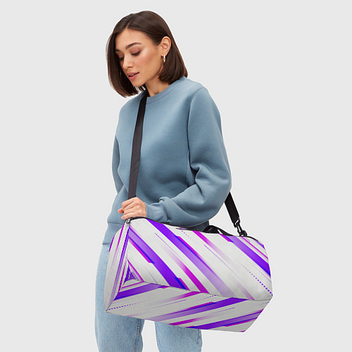 Спортивная сумка Color white pink / 3D-принт – фото 4