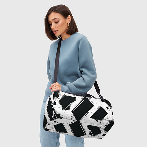 Спортивная сумка Color black white / 3D-принт – фото 4