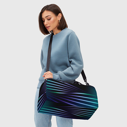 Спортивная сумка Color black blue / 3D-принт – фото 4