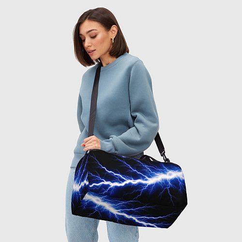 Спортивная сумка Lightning blue / 3D-принт – фото 4