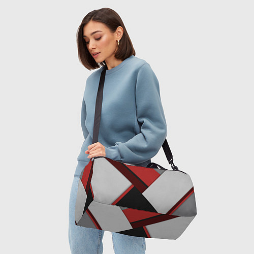 Спортивная сумка Color black red grey / 3D-принт – фото 4