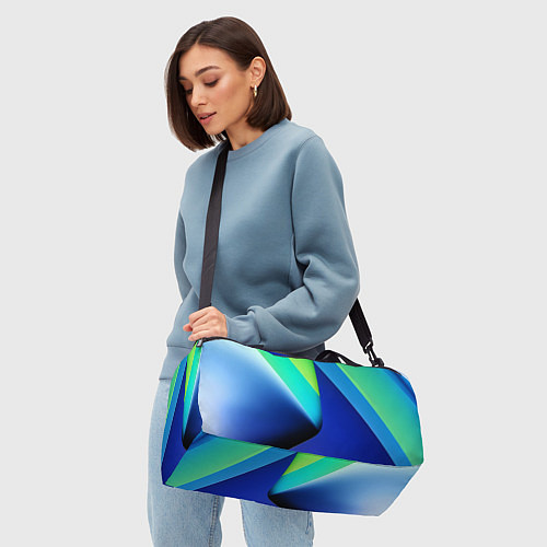 Спортивная сумка Color blue green / 3D-принт – фото 4