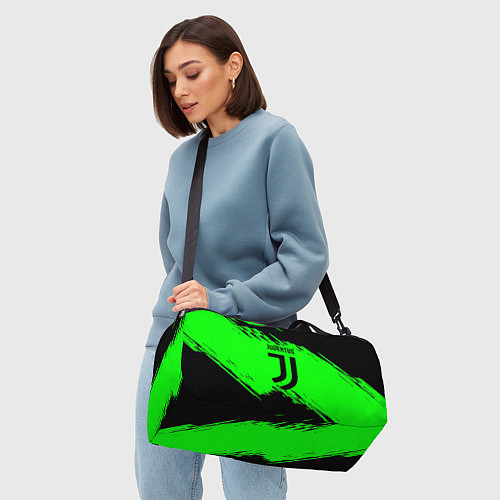 Спортивная сумка Juventus черные краски / 3D-принт – фото 4