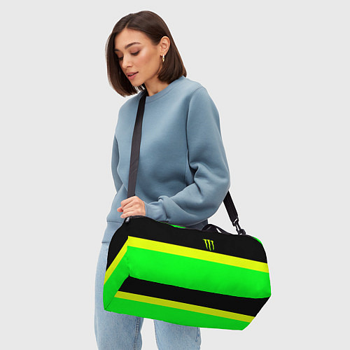 Спортивная сумка Monster energy полосы / 3D-принт – фото 4