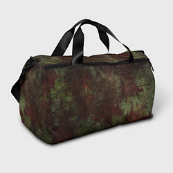Спортивная сумка Абстракция - green fabric soaked in red paint