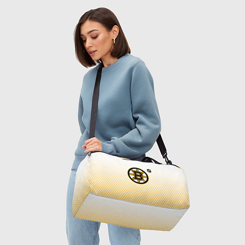 Спортивная сумка Бостон Брюинз - светлый градиент / 3D-принт – фото 4