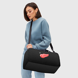 Сумки спортивные Детройт Ред Уингз - черные треугольники, цвет: 3D-принт — фото 2