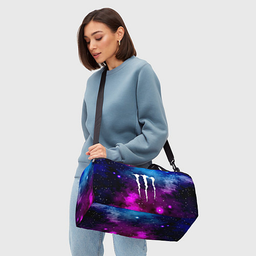 Спортивная сумка Monster energy neon space / 3D-принт – фото 4