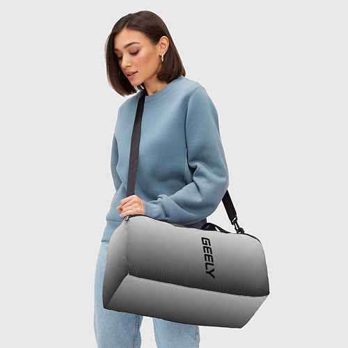 Спортивная сумка Geely серый текстурный / 3D-принт – фото 4