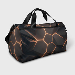 Спортивная сумка Серая текстура из сот