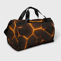 Сумки спортивные Оранжевое свечение текстура, цвет: 3D-принт