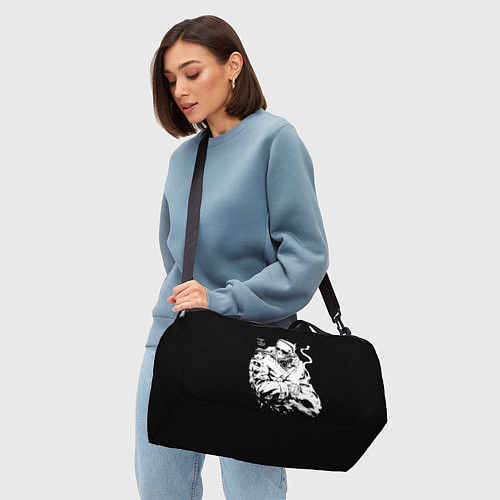 Спортивная сумка Скелет с кружкой / 3D-принт – фото 4