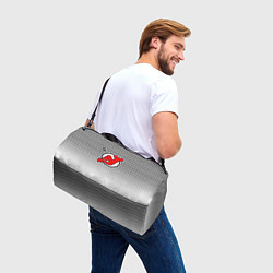 Сумки спортивные Нью Джерси Девилз - геометрический градиент, цвет: 3D-принт — фото 2