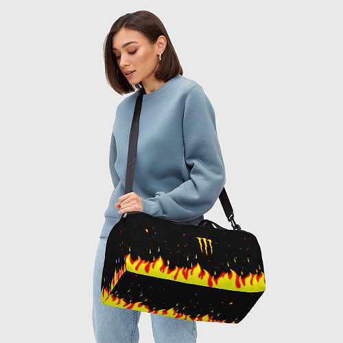 Спортивная сумка Monster energy fire steel / 3D-принт – фото 4