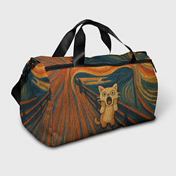 Спортивная сумка Котик Крик - вязаный нейроарт