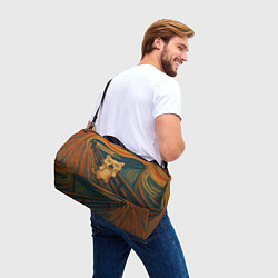 Сумки спортивные Котик Крик - вязаный нейроарт, цвет: 3D-принт — фото 2