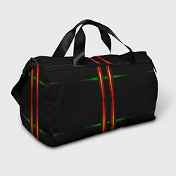 Спортивная сумка Neon black green circles