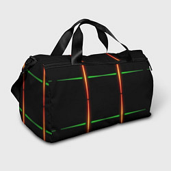 Спортивная сумка Color black green orange lines