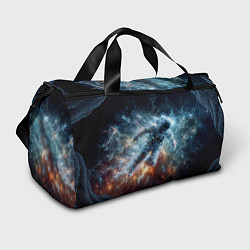 Сумки спортивные Космонавт парит в космосе среди звезд, цвет: 3D-принт