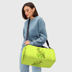Сумки спортивные Попугай с маргаритками, цвет: 3D-принт — фото 2