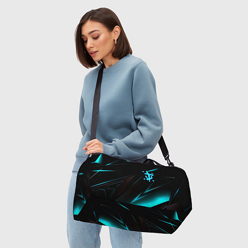 Спортивная сумка Doom neon stripes / 3D-принт – фото 4