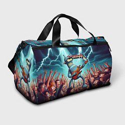 Сумки спортивные Бендер рок гитарист - группа Футурама, цвет: 3D-принт