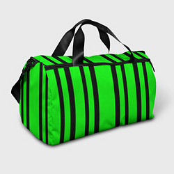 Спортивная сумка Color black and green stripes