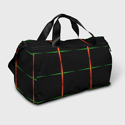 Спортивная сумка Color black green orange stripes